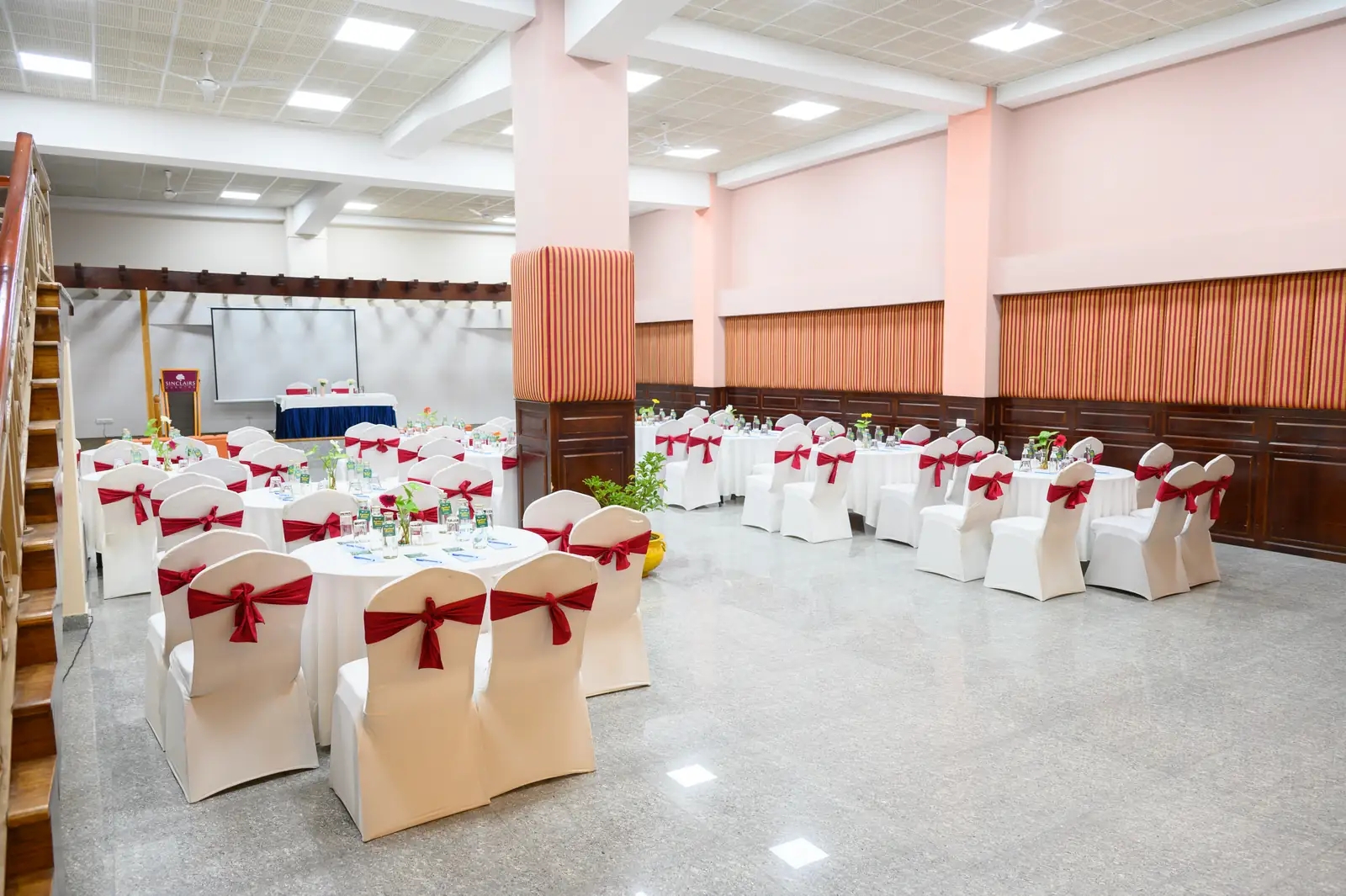 The Cherry Hall set up in conference style at Sinclairs Gangtok