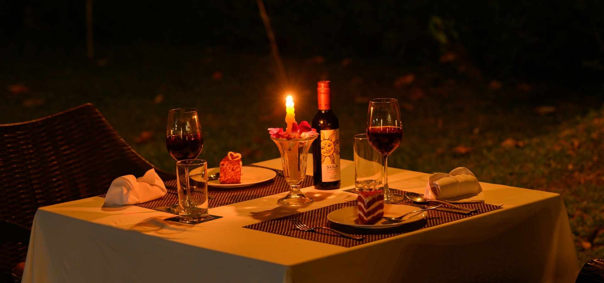 candle lit dinner